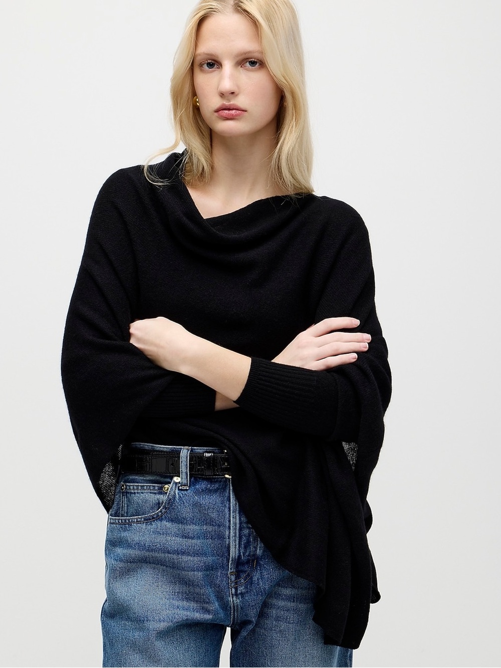 J.Crew Cashmere-wool blend poncho Sweater